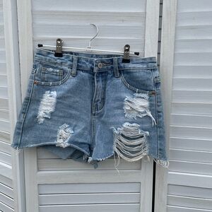 High waisted Cutoff Denim Shorts 25